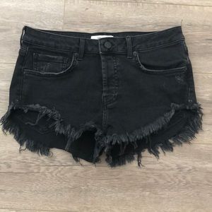 Black Jean Shorts